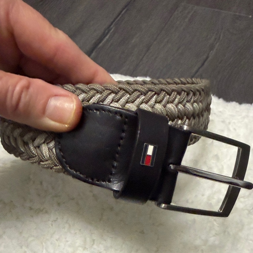 Tommy Hilfiger Men's Braided Belt - Brown and Gray